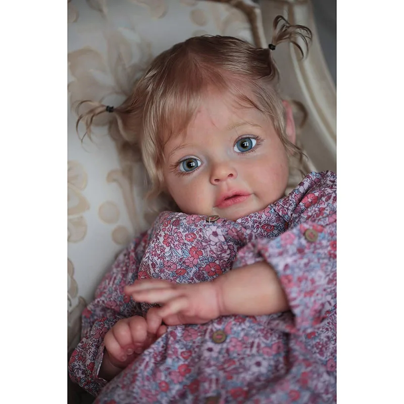 

60CM Sue-sue Huge Baby Reborn Toddler Girl Doll Lifelike 3D Painted Skin with Visible Veins Collecitle Art Doll