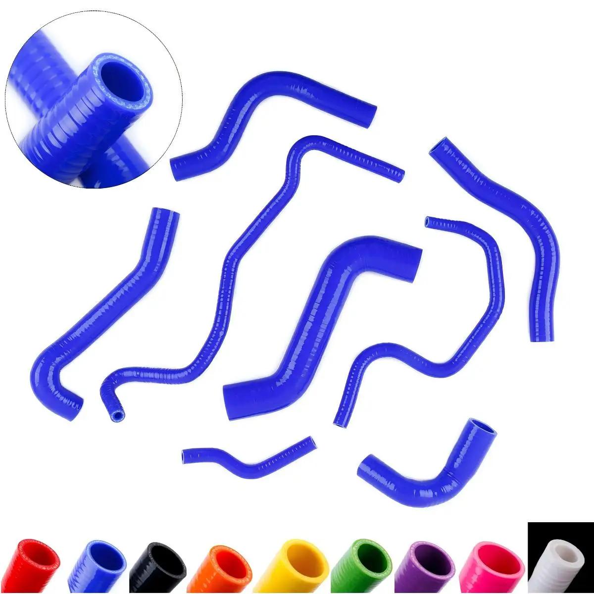 Silicone Coolant Hose Kit For Audi TT MK1 A3 S3 1.8T 225HP AMU APX BAM BEA 2000-2006 8Pcs Water Pipe Kit