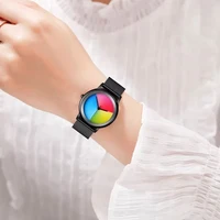 New Unique Women Watch Fashion Casual Colorful Changing Dial Quartz Wriswatch Simple Ultrathin Steel Lady Watches Special Gift - Image 6