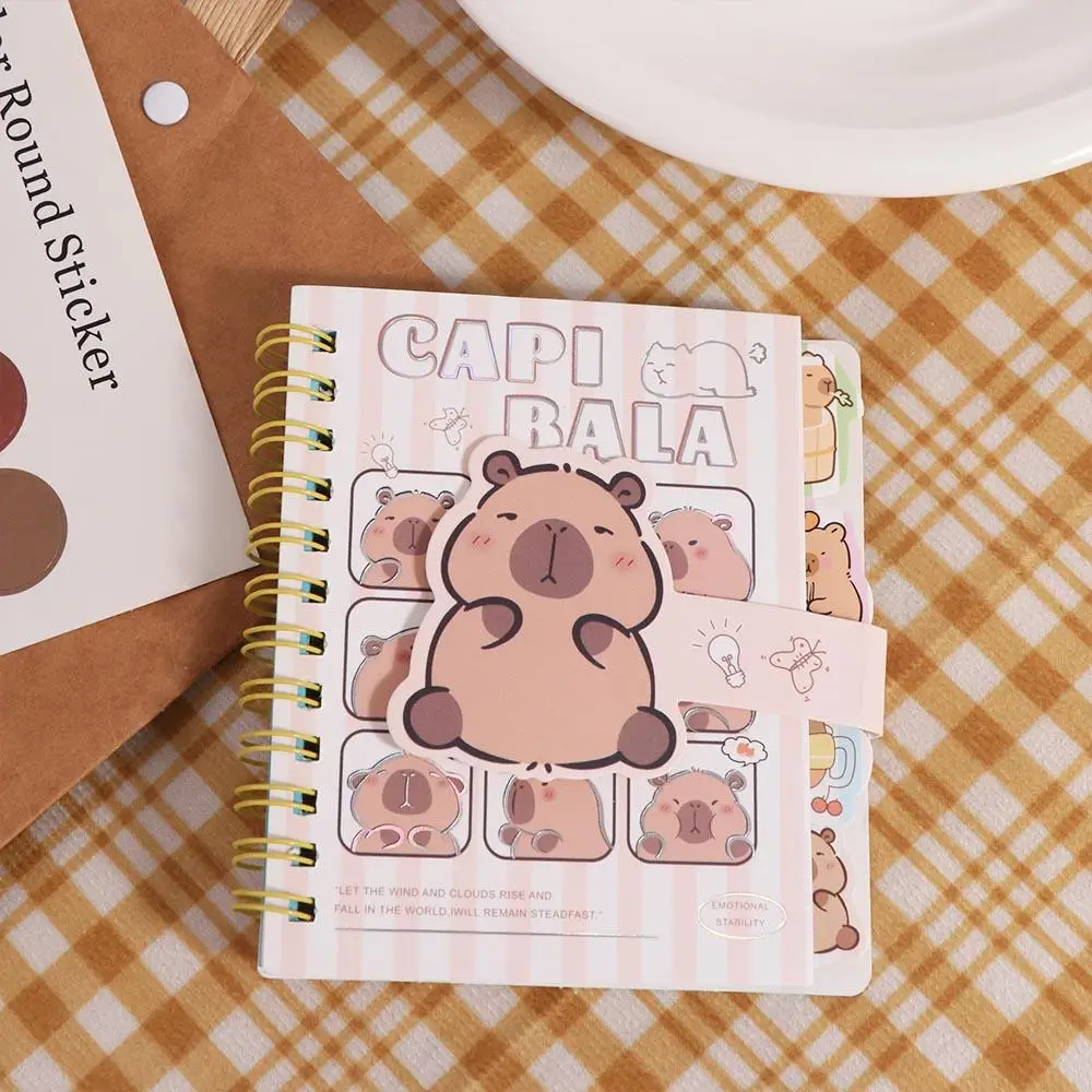 Planificador de notas de capibara, Bloc de notas pequeño multifunción de dibujos animados, libretas de capibara de Color aleatorio, bonito cuaderno de capibara Kawaii