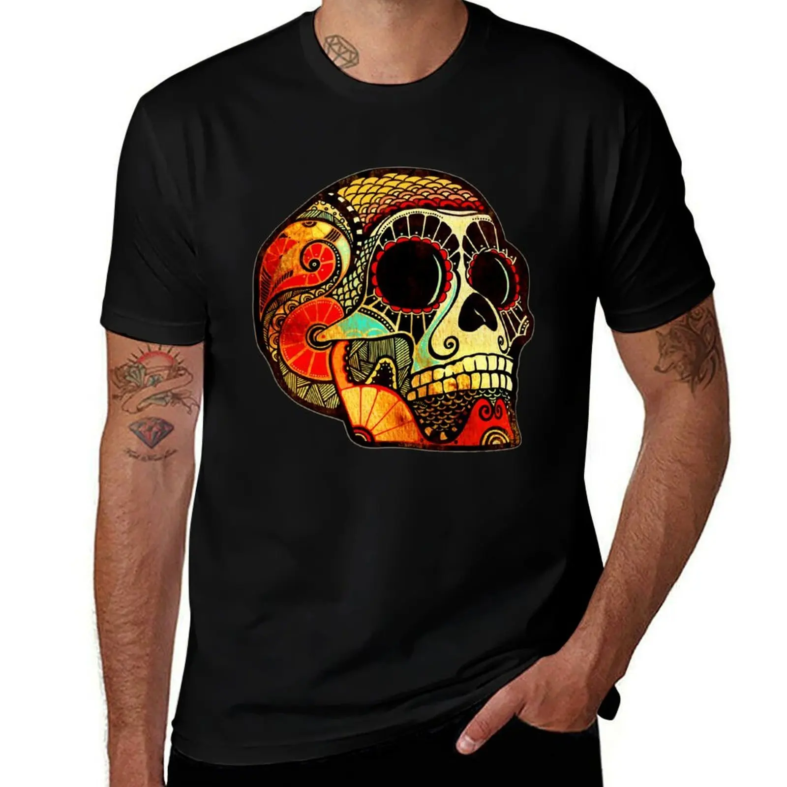

Grunge Skull T-Shirt t shirts for man cotton soft man tshirt T-Shirt