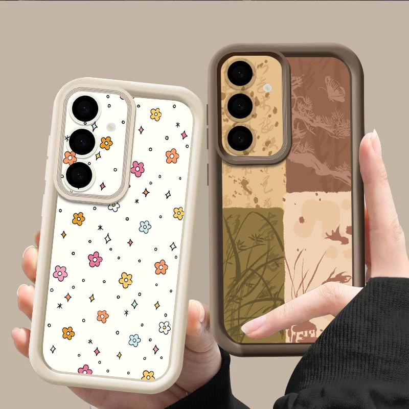 

Flowers Patterned Silicone Phone Case For Samsung Galaxy S26 S25 S24 S23 Ultra S25 S24 FE A57 A56 A37 A17 A55 A27 A36 A35 Cover
