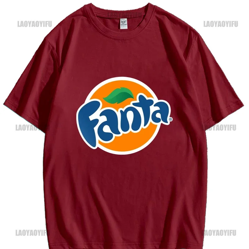 تي شيرت برتقالي Best Soda Pop Fan Essential كاجوال للرجال، ملابس عصرية بأكمام قصيرة، ملابس خروج نسائية قطنية