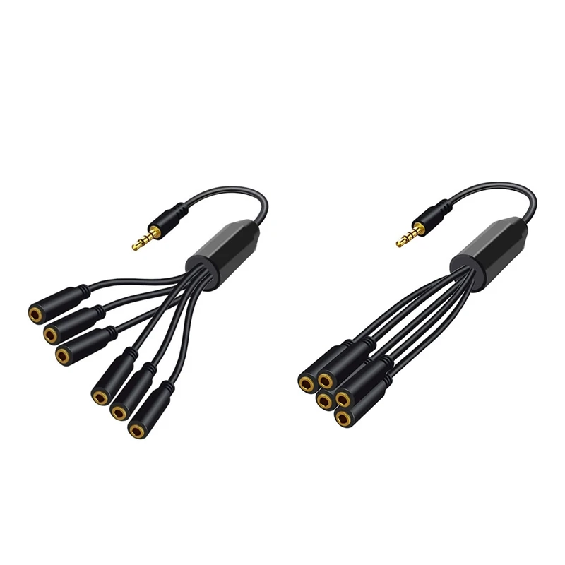 3.5Mm Earphone Splitter Cable 3.5Mm 1/8 Inch 4Pole TRRS Male Aux Cable Earphone Mic Audio Adapter-ABDQ