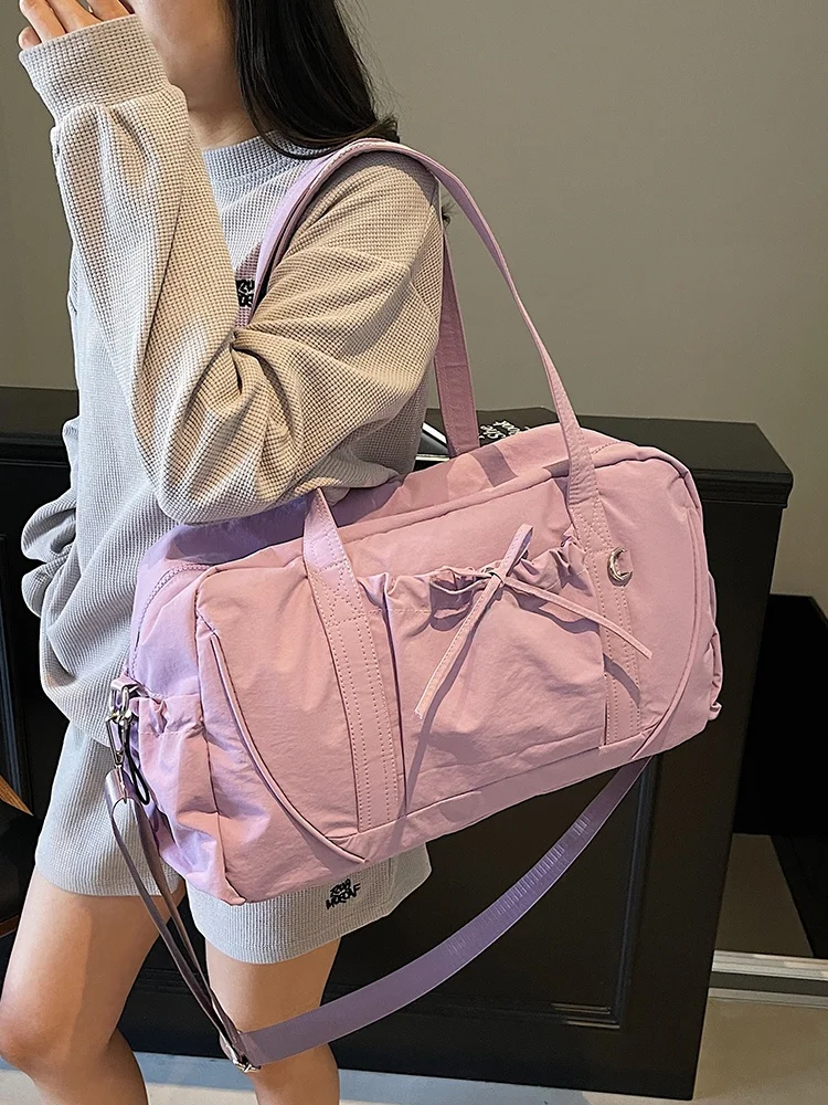 

Lightweight Large Capaci Casual Fitn Bag ort Trip Yoga Storage Lage Bag Korean Sle Simple Commuting Bag