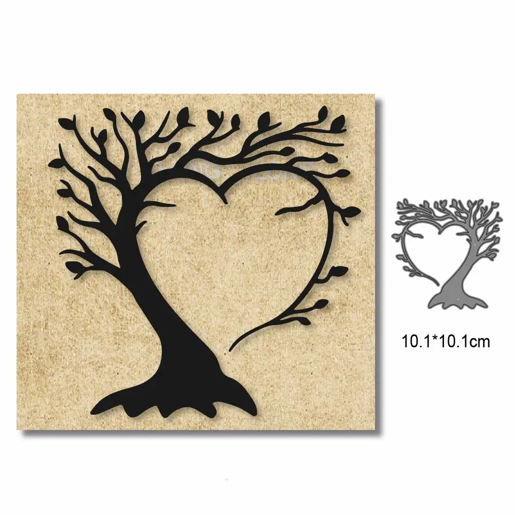 Heart Shape Tree Metal Cutting Dies Scrapbooking Album Paper Crafts Embossing Card Making Template Stencil Die Cut