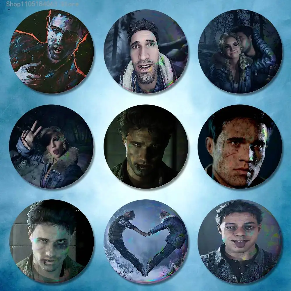 Mike Josh U-Until D-Dawn Badges 25 32 44 58 75 mm Round Cosplay Pin Bag Decor Fans Collect Friends Gifts Brooch Souvenir