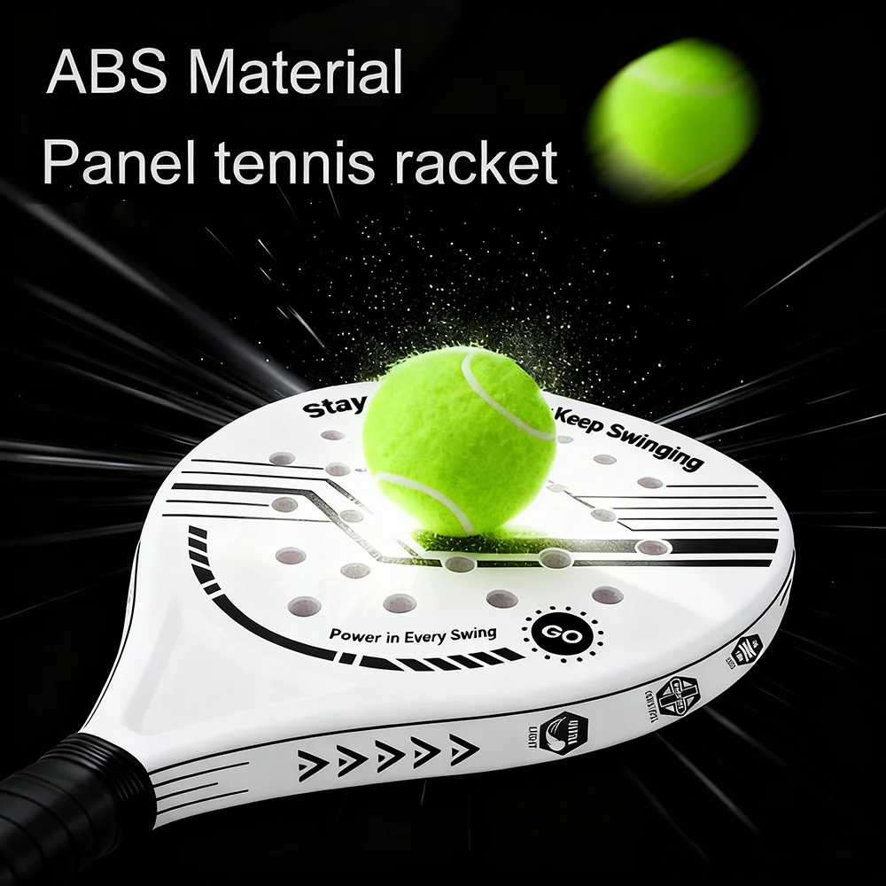 Padelschläger mit Carbonfaser-Oberfläche und EVA-Memory-Schaum-Kern – Leichtgewichtig, Tennisschläger mit bruchsicherem Kunststoffrahmen, gepolsterter Kern, außergewöhnlicher Rückprall, preisgünstige Option für Anfänger und Schulkinder – Detail 9