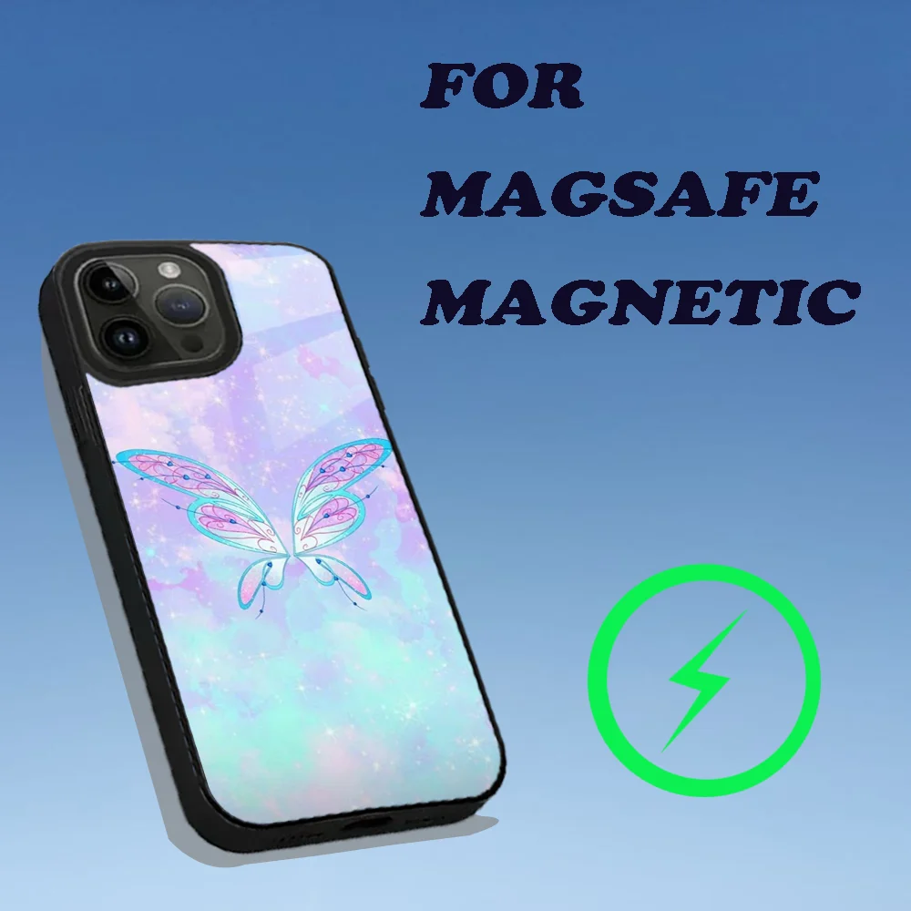 Cartoon Girl W-WinxS C-Club Phone Case For iPhone 15,14,13,12,11,Plus,Pro,Max Mini Magsafe Magnetic Wireless Charging