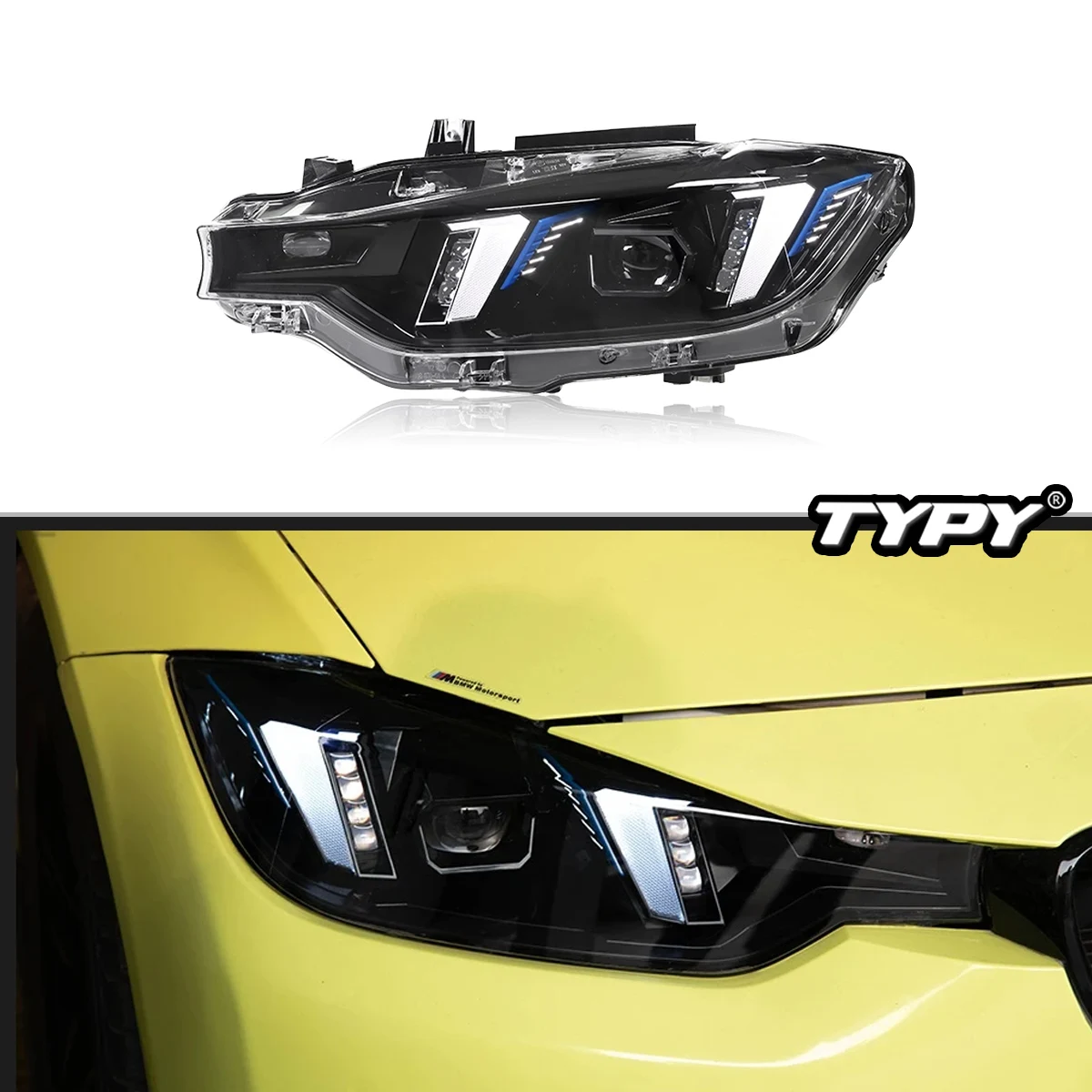 

TYPY New LED Head Lamp Upgrade Modified For BMW 3 Series F30 Headlight 2012-2019 Dynamic Signal Head Lamp Auto Accessories