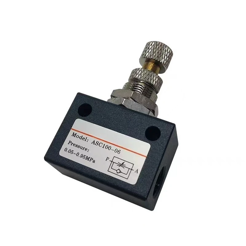 ASC100‑06 ASC200‑08 ASC300‑10 ASC300‑15 Pneumatic One‑Way Flow Control Throttle Valve Air Speed Regulator