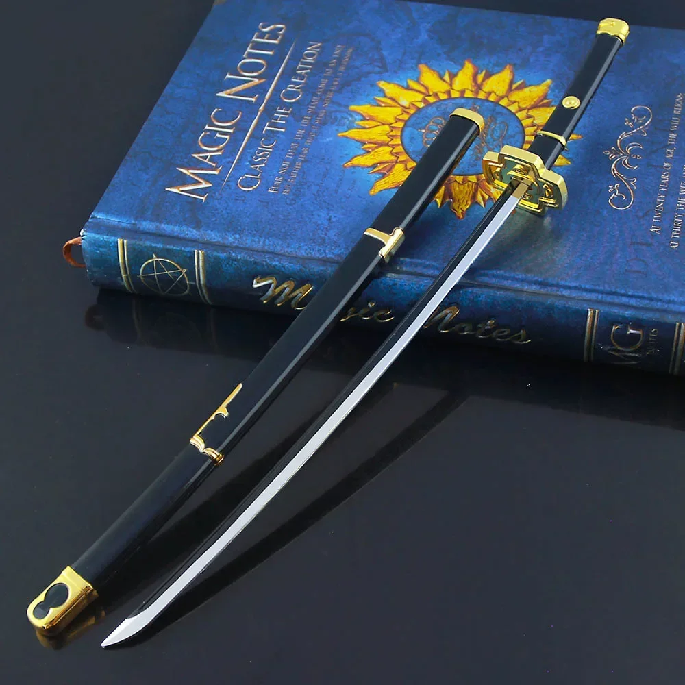 26cm One Piece Sword Zoro Weapon Enma Katana Shusui Samurai Wado Ichimonji Metal Model Luffy Sandai Kitetsu Home Decoration Toys