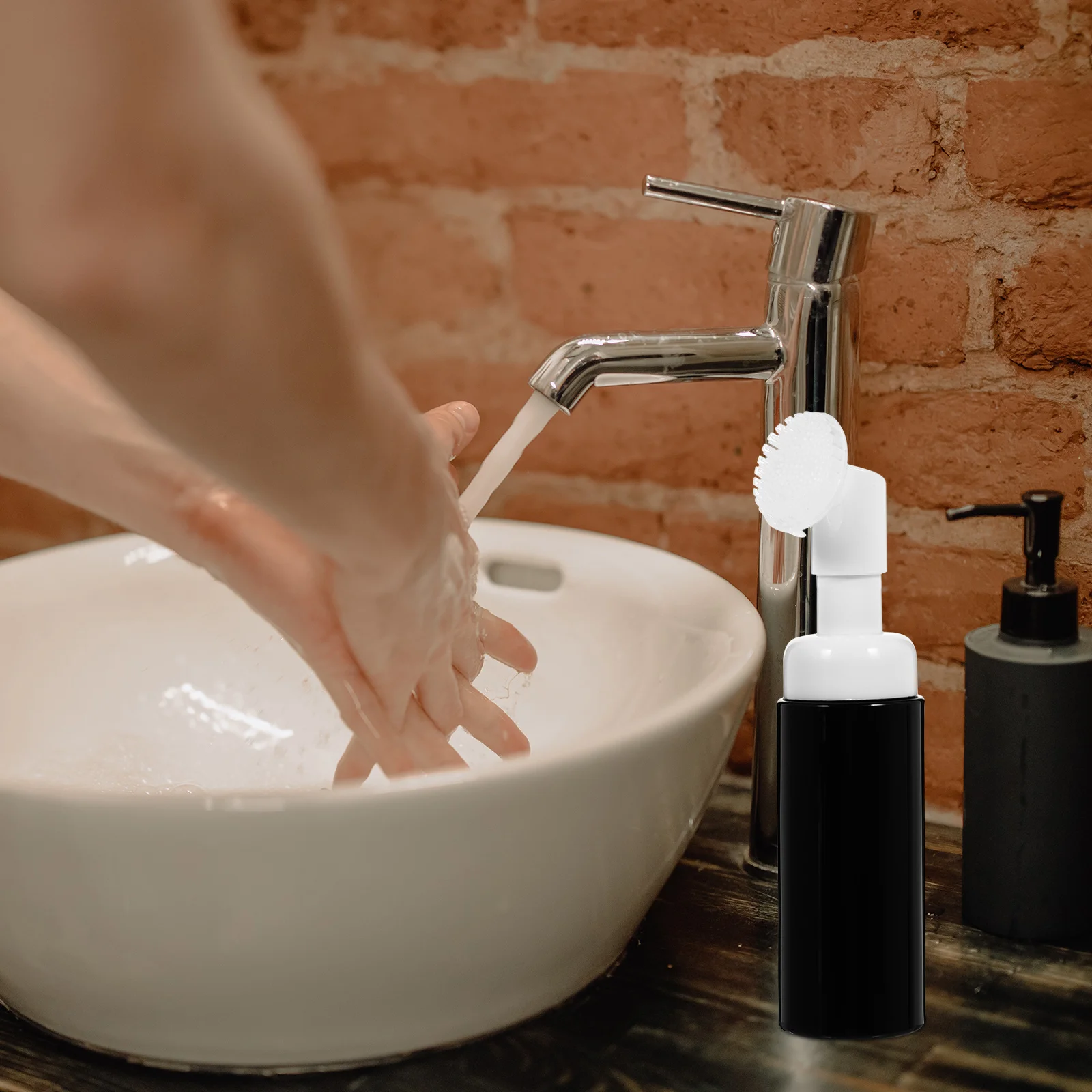 

3pcs Foam Bottle With Brush Travel Foaming Dispenser Refillable Liquid Container For Shampoo Soap Shower Gel Facial Cleanser