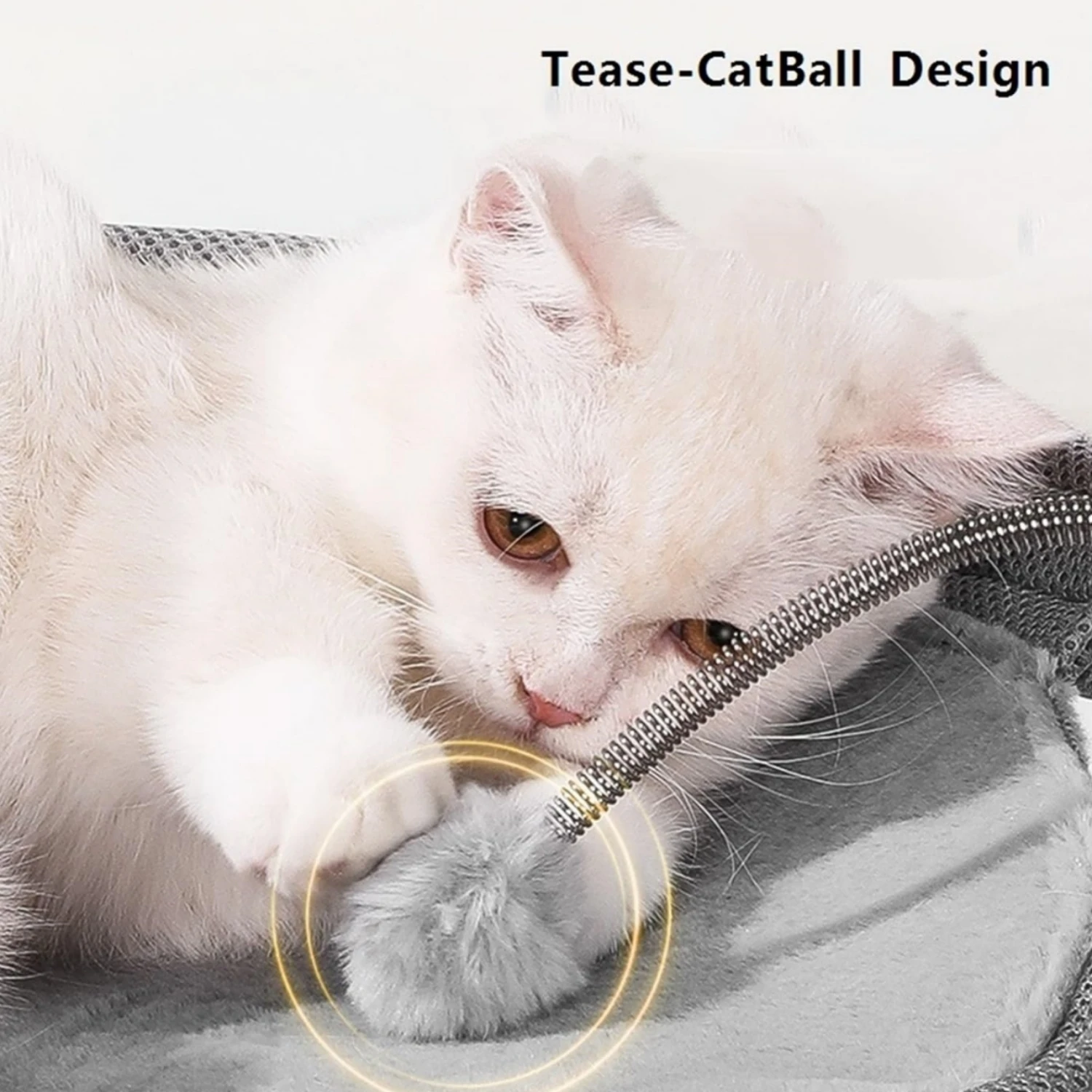 1 سرير أرجوحة للقطط مرتفعة، مرتبة ناعمة قابلة للإزالة والغسل للقطط والكلاب، سرير قطط مرتفع مريح ومسامي، ترامبولين للحيوانات الأليفة داخلي/خارجي، هيكل قوي ومستقر، مناسب للقطط والكلاب.