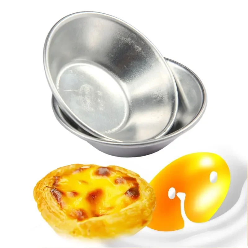 10 Slices Cake Style Oven Round Baked Eggs in Tin Foil Cake Tool Tart Mold Baking Accessories  Baking Tools for Cakes