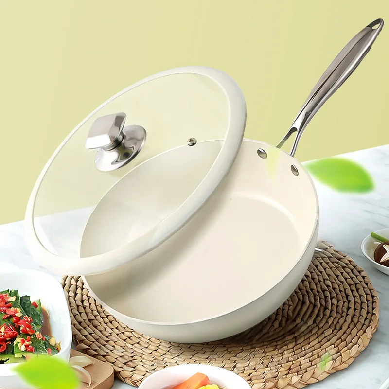 28cm Cobblestone Non Stick Pan Pan Pan Frying Pan Deep Frying Pan Induction Cooker Gas Stove Universal Cooking Food