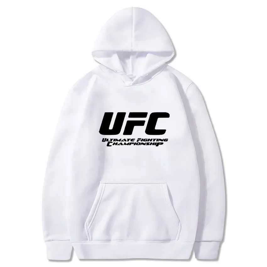Nouveau Sweat à Capuche Homme UFC 2026 – Imprimé Polaire Décontracté Sport Automne Hiver