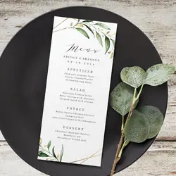 20pcs Menu Cards for Wedding, Personalized Wedding Menu Card, Custom Wedding Menu Card, Restaurant Menu Card