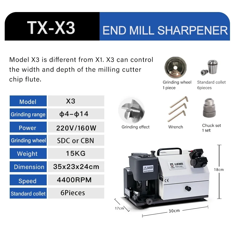 

Универсальный автоматический заточной станок для фрез X3 с высокой скоростью
