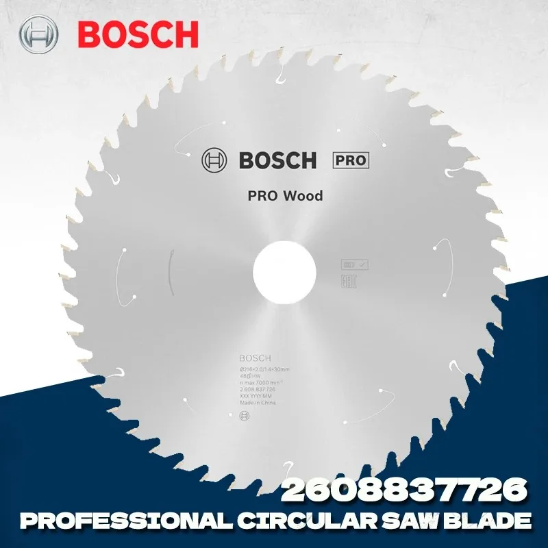 

BOSCH 2608837726 Полотна для циркулярной пилы по дереву Аккумуляторные настольные пилы для мягкой древесины 216 × 1,7/1,2x30 мм T48 Аксессуары для электроинструментов