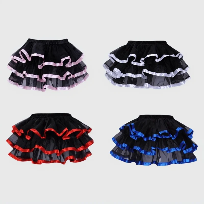 

Bla Me Overskirt Skirt Cosplay orm Women's Faion Spring Season Elastic Waisand Nylon Material Versatile Sle