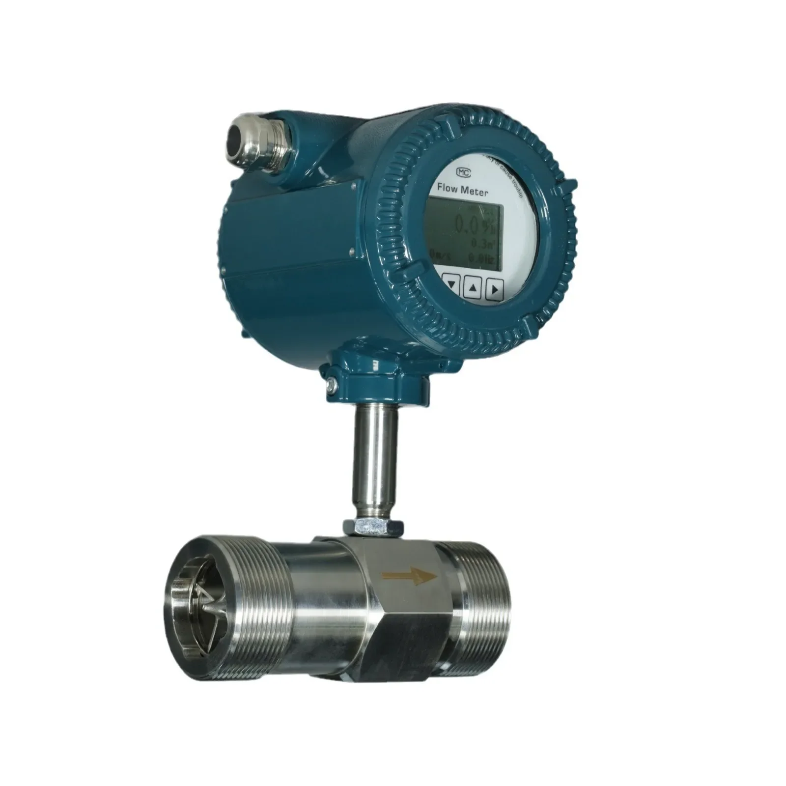 3/4'' DN20 Intelligent Micro Turbine Fuel Oil Diesel Flow Meter Threaded Connection Stainless Steel Water Turbine Flow Meter