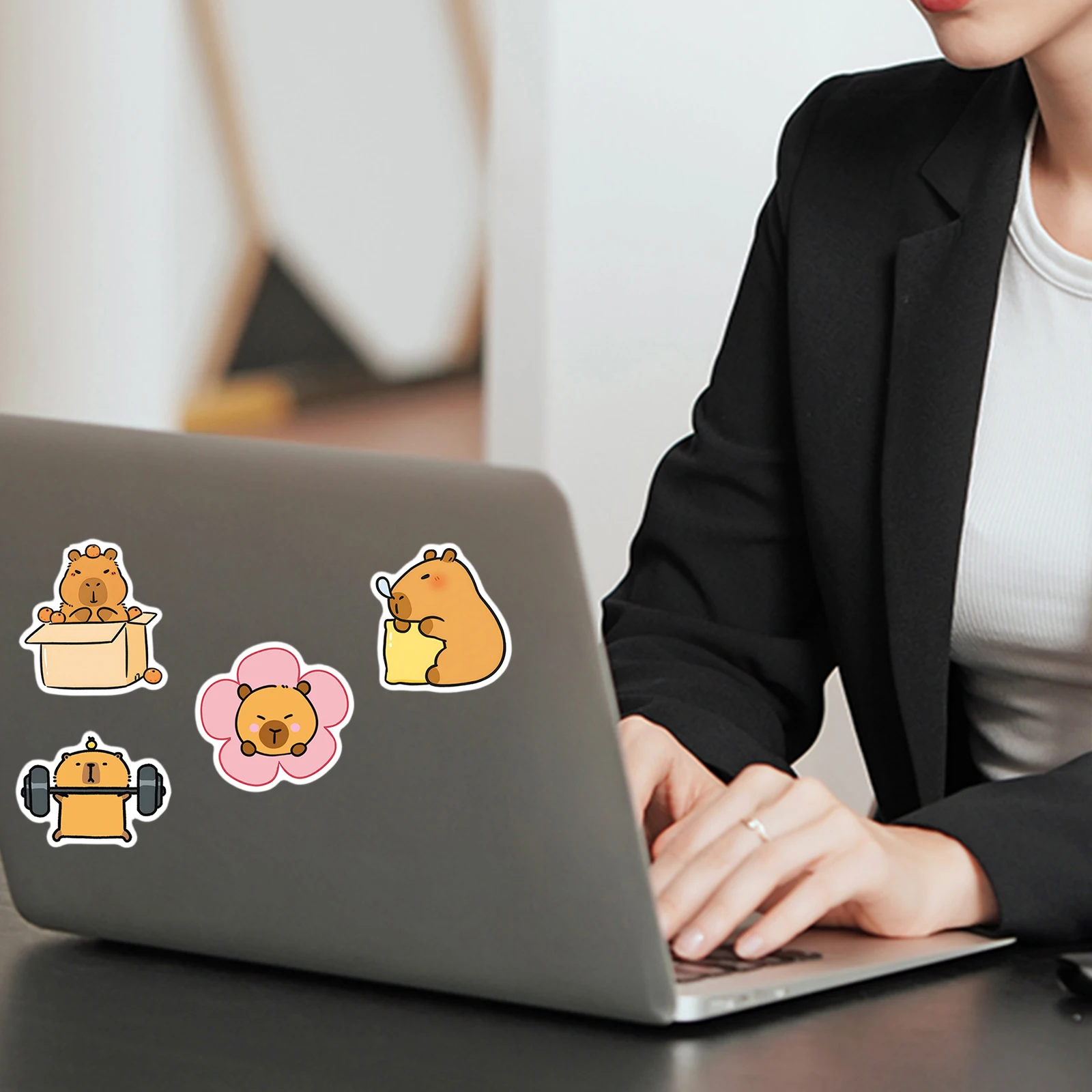 50 Stück Capybara-Aufkleber, niedliche Tier-Capybara-Cartoon-Aufkleber, wasserfeste Capybara-Aufkleber für Erwachsene, Wasserflaschen, Laptop
