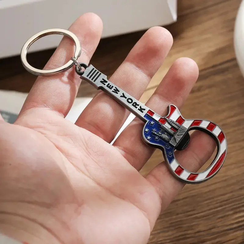 keychain american Flag Independence Day Alloy Keychain Red White Blue Flag Color USA Flag Keychain