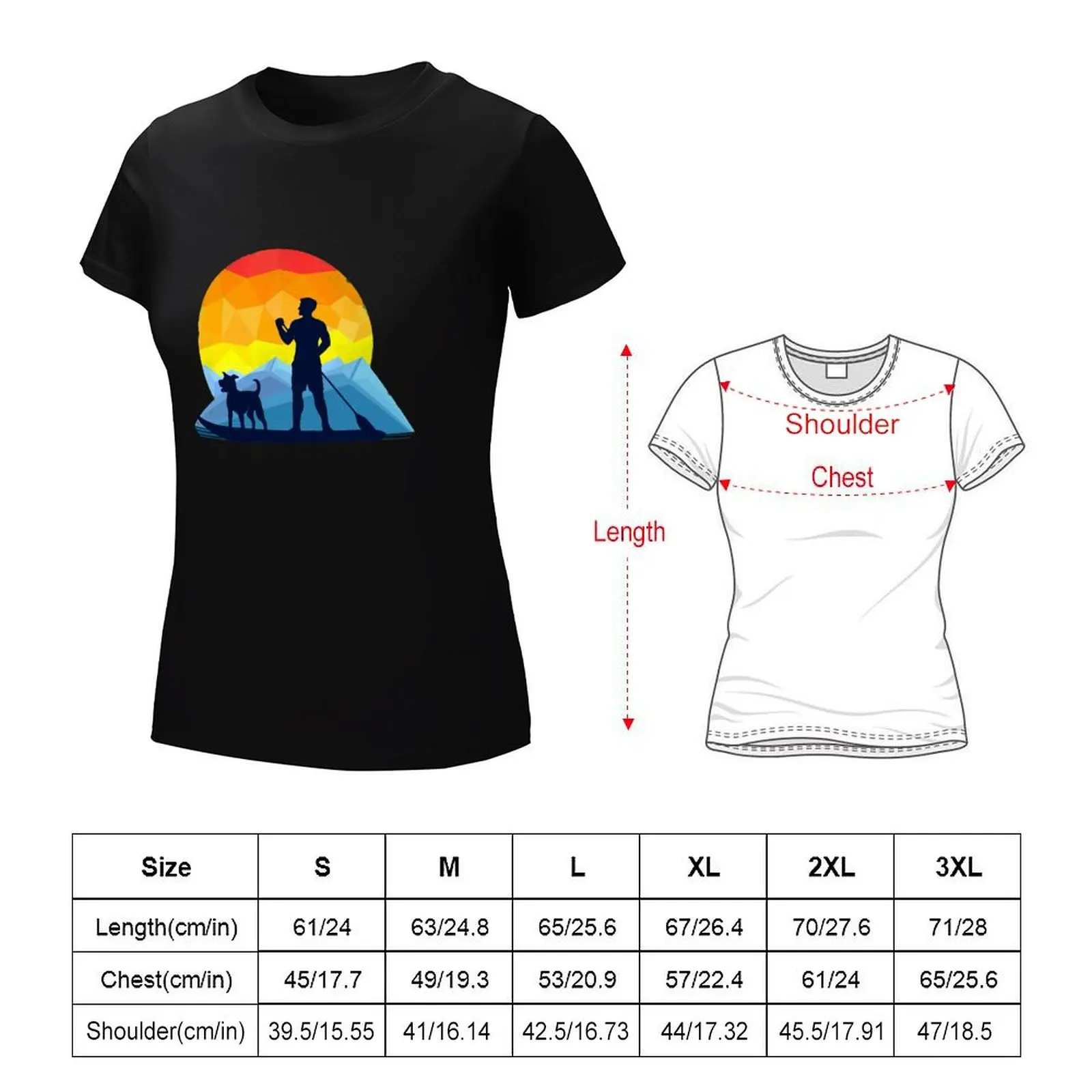 Stand Up Paddle Boarding with Dog T-shirt cute tops Aesthetic clothing clothes for woman