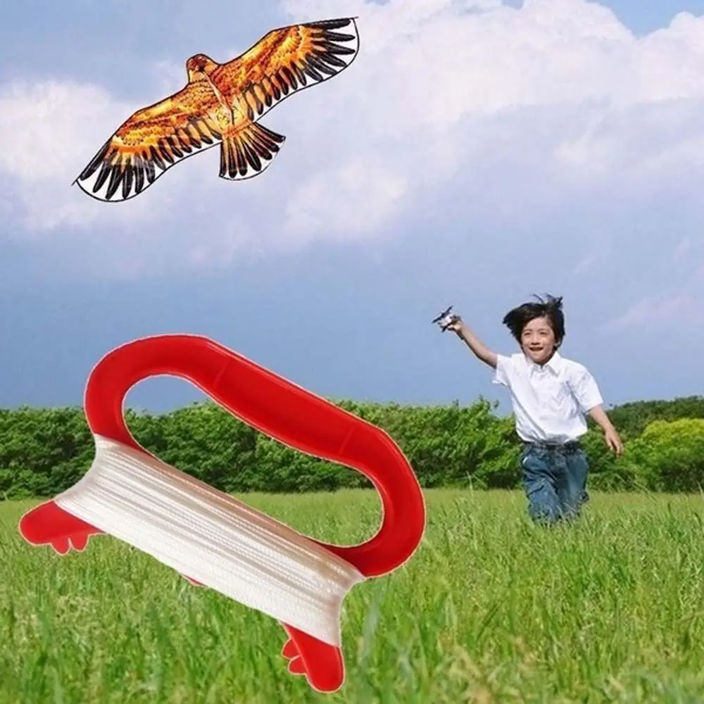 Spring Handle Board D Shape Kite flying tool Red Color Kite Line Kite Thread Winder Kite accessories Flying Kite Line