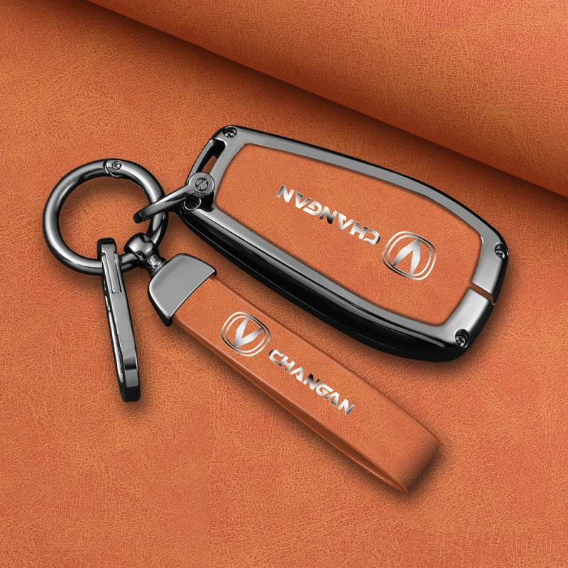Car Zinc Alloy Key Case Cover Shell Fob for Changan UNIT UNIK CS35PLUS CS55 PLUS CS75 PLUS Oshan X7 X5 Auto Keychain Accessories
