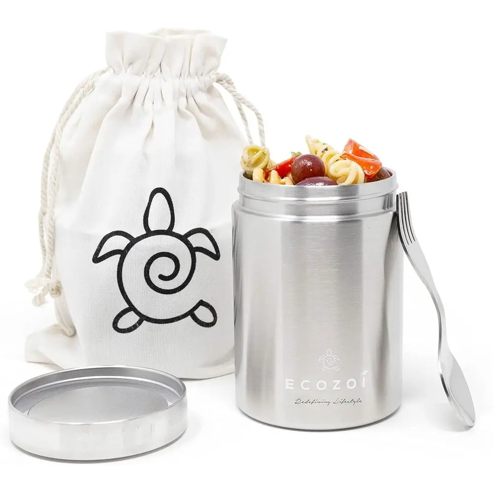 

Insulated Lunch Box, Vacuum Insulated Food Jar, 17 Oz + Spork + Lunch Bag