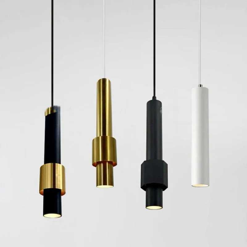 

Nordic Chandelier Staircase Hanging Lamp Minimalist Gold or Black Kitchen Living Room Lamp Villa Designer Penthouse Chandelier