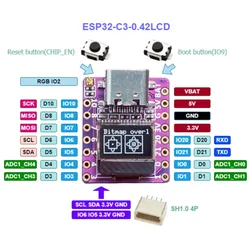 ESP32 C3 / RP2040 Raspberry Pi Pico rozwój pokładzie z 0.42 cal LCD risc-v WiFi Bluetooth dla Arduino microprython