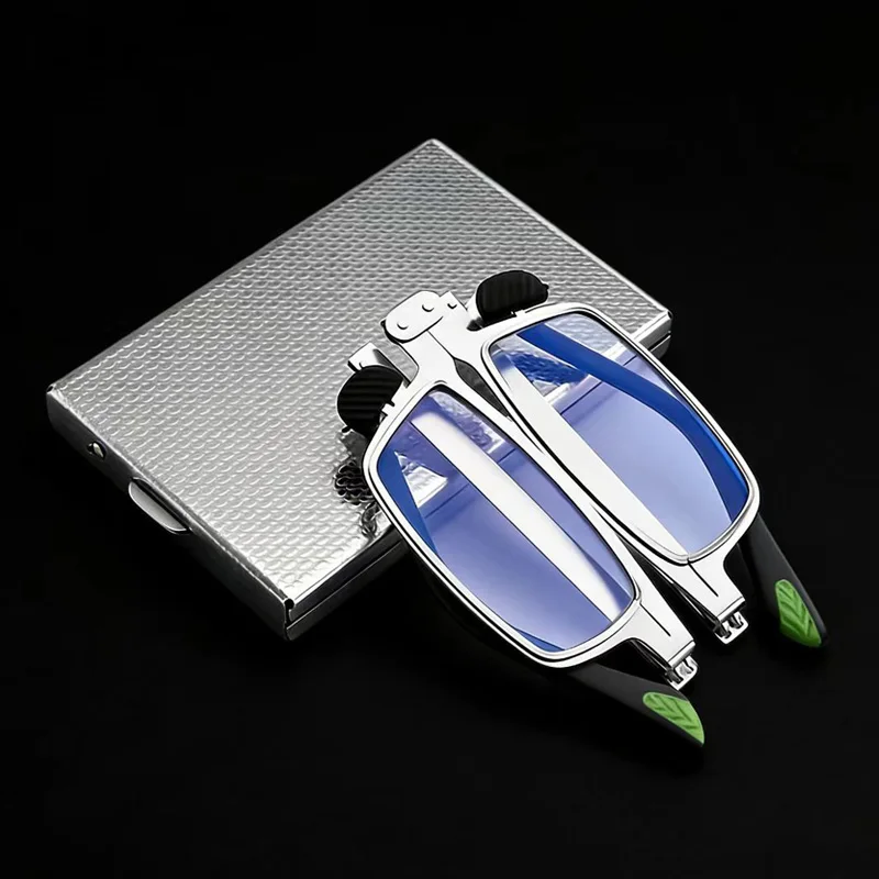 Ultra-Thin, Full Metal Frame, - HD Lenses, Portable & Durable Reading Glasses with Smartphone Attachment for Men And Women