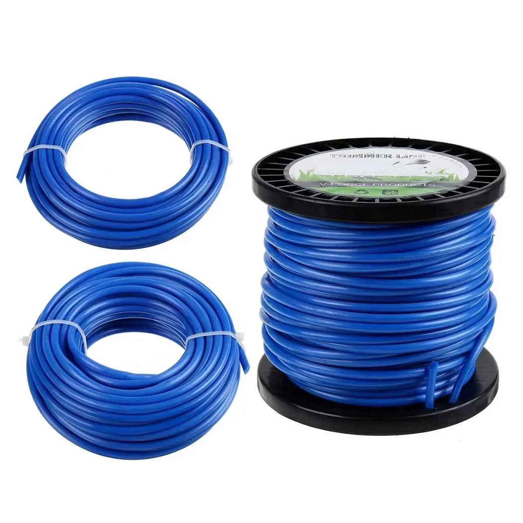 1pcs Nylon 4mm X 30m Heavy Duty Nylon Round  Trimmer Line Brushcutter Cord Wire String Trimmer Parts Tool Parts Blue