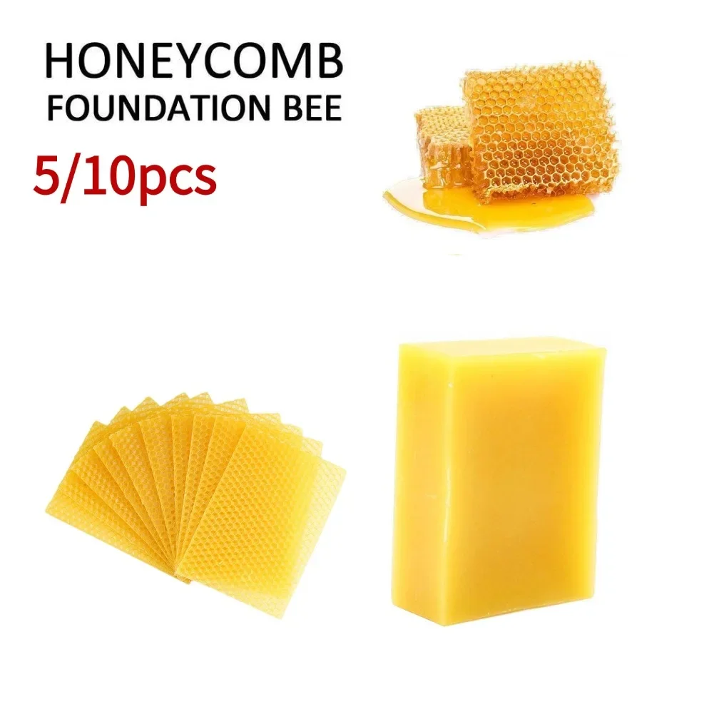 Yellow Honeycomb Foundation Bee Hive Wax Frames Base Sheets Frames Honey Beeswax Sheets Frames Beekeeping Equipment Bee smoker