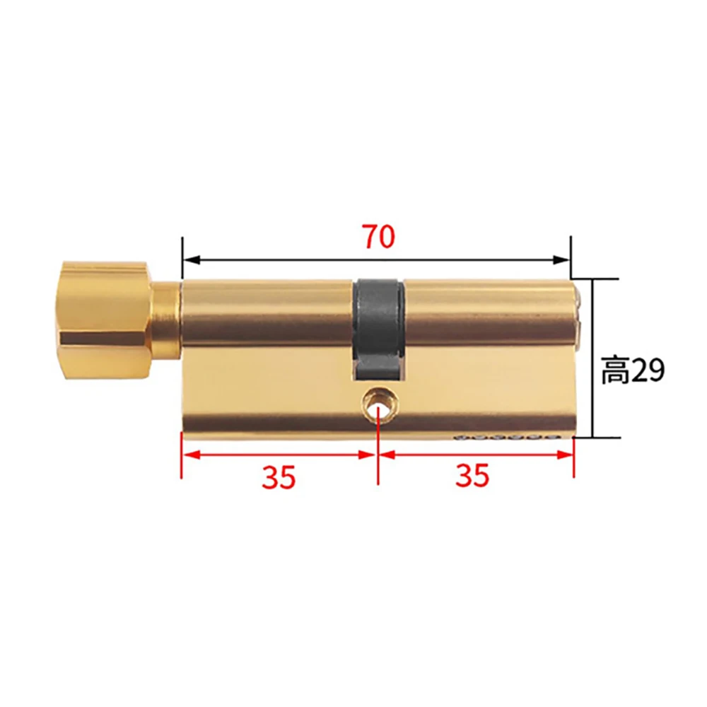 Cerradura de cilindro de puerta sesgada, cilindro antirrobo de 70mm, 3 Llaves, para puerta de entrada, seguridad del hogar, dormitorio Interior