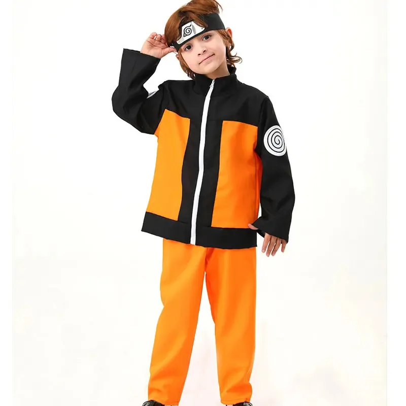 Bear's Den Children Adult Anime Ninja Cosplay Costume Performance Clothes Boys Men Uzumaki Uniform Kids Halloween Cost New 2025