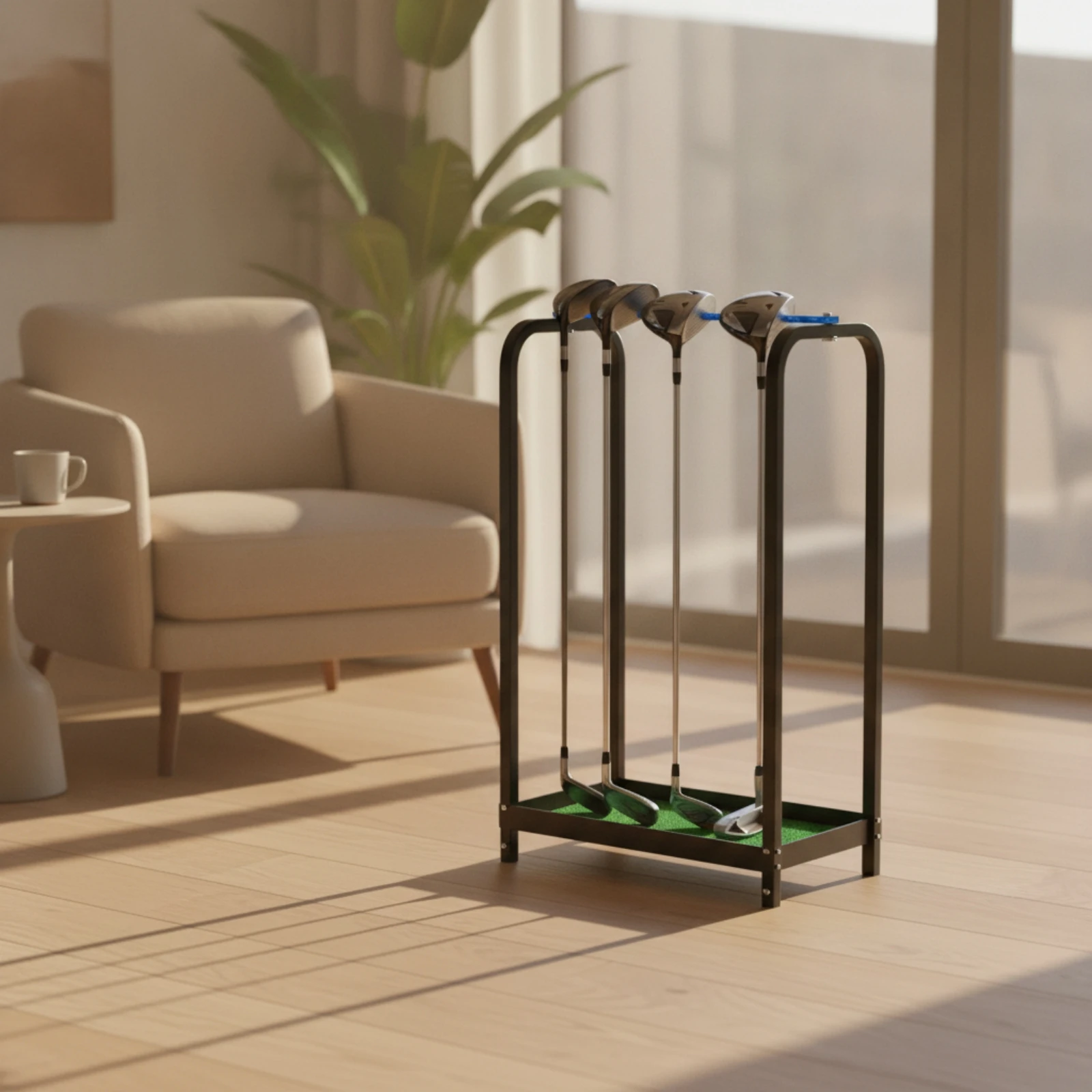 Stojak na kije golfowe z matą – Sports Equipment Organizer Rack recenzja i cena