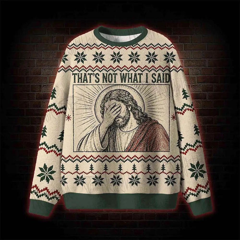 2026 New Funny Facepalm Figure Ugly Christmas Sweater Men‘s Women’s Kid‘s Family Pullover Funny Christmas Party Jumper