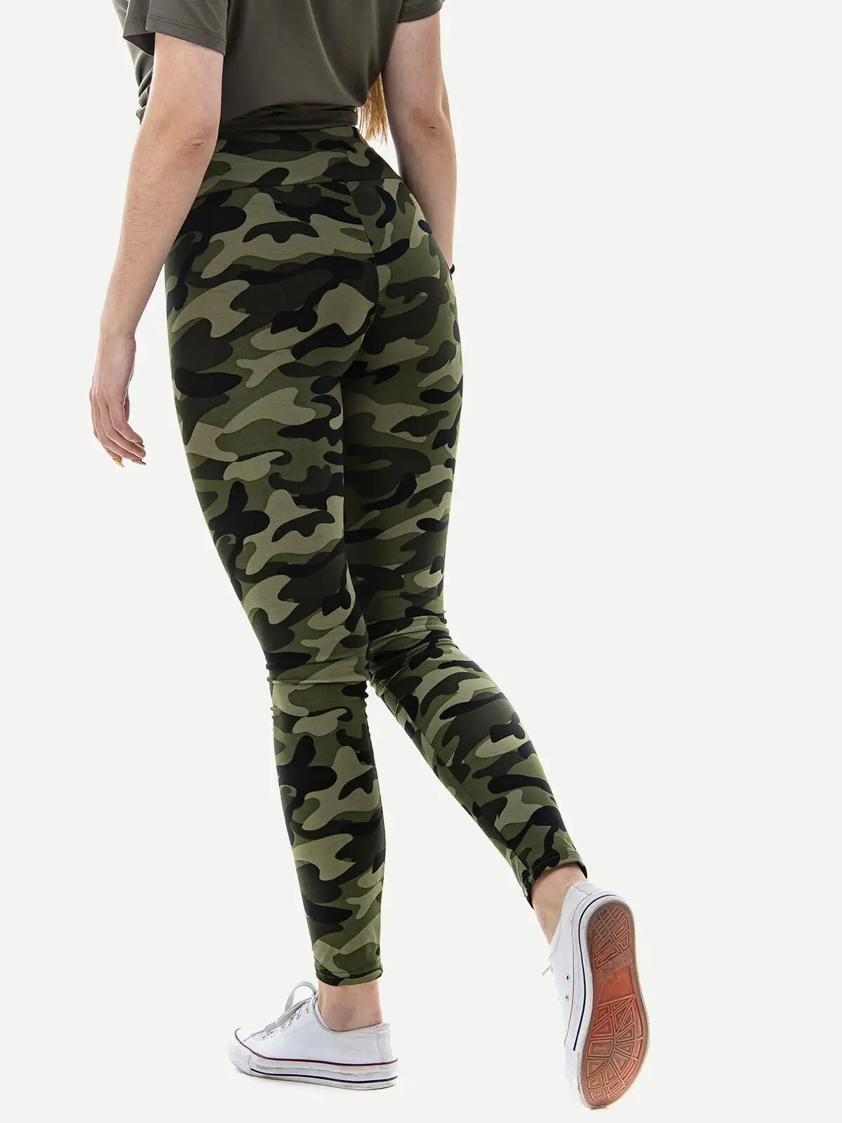 Women Camouflage Leggings High Waist Stretchy Slim Fit Yoga Pants Casual Army Print Skinny Tights Workout Running Sports Legging