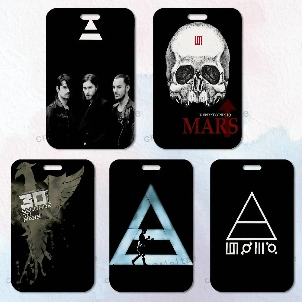 

30 S-Second To Mars 30stm Card Holder Durable With Carabiner Name Tag Vertical ID Badge Holders Credentials Protection