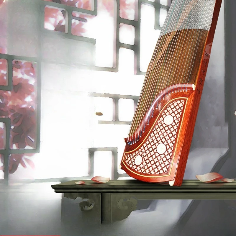 Guzheng 694KK playing zheng, mahogany guzheng
