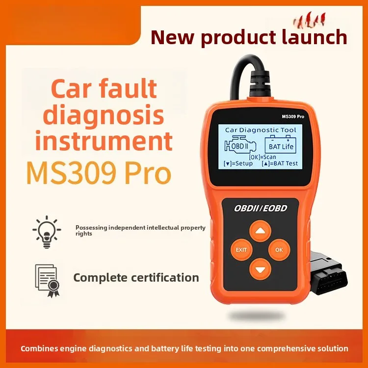 

Инструмент диагностики двигателя MS309PRO, обнаружение аккумулятора, карта считывания кодов автомобиля, инструмент детектора автомобиля