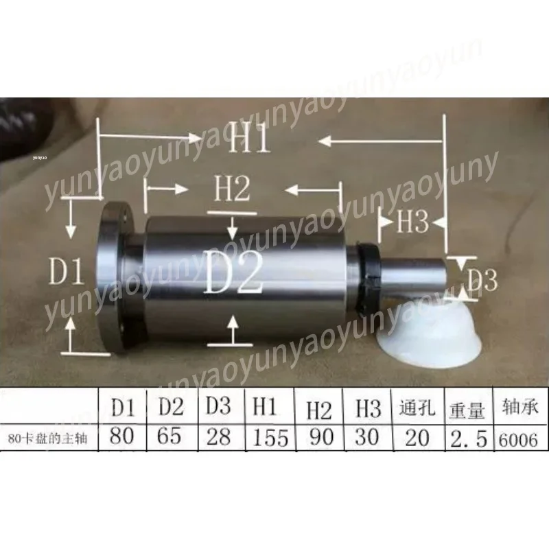 Lathe Headstock Assembly with Flange, High Strength Spindle for Small Metal Lathe