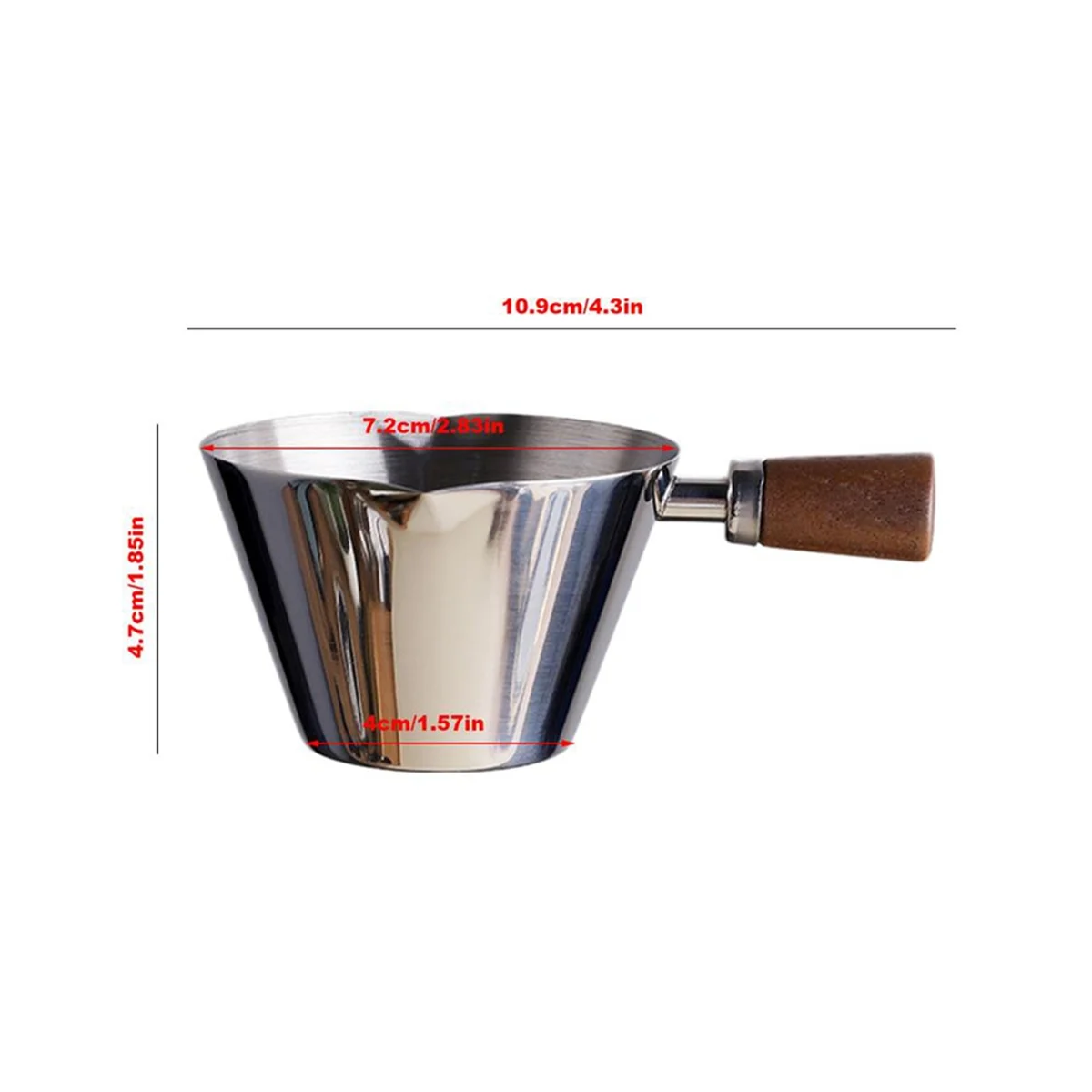 90ml Stainless Steel Measuring Cup Espresso Cups Small Coffee Milk Pitcher Jug Espresso Shot Cup Measure Kitchen Black