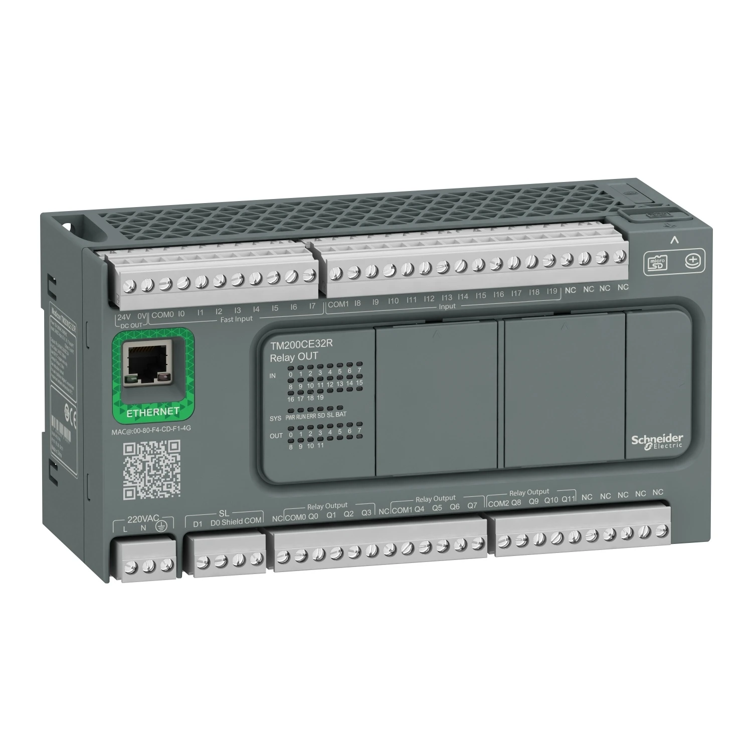 TM200CE32R AC100-240V | 32 | DI 20 | DO 12 M200 small PLC