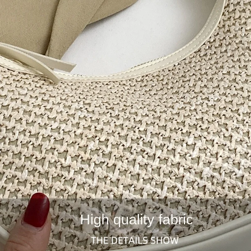 Summer New Grass Woven Shoulder Bag Bohemian Style Crossbody Bag European and American Trend Texture Leisure Dumpling Bun