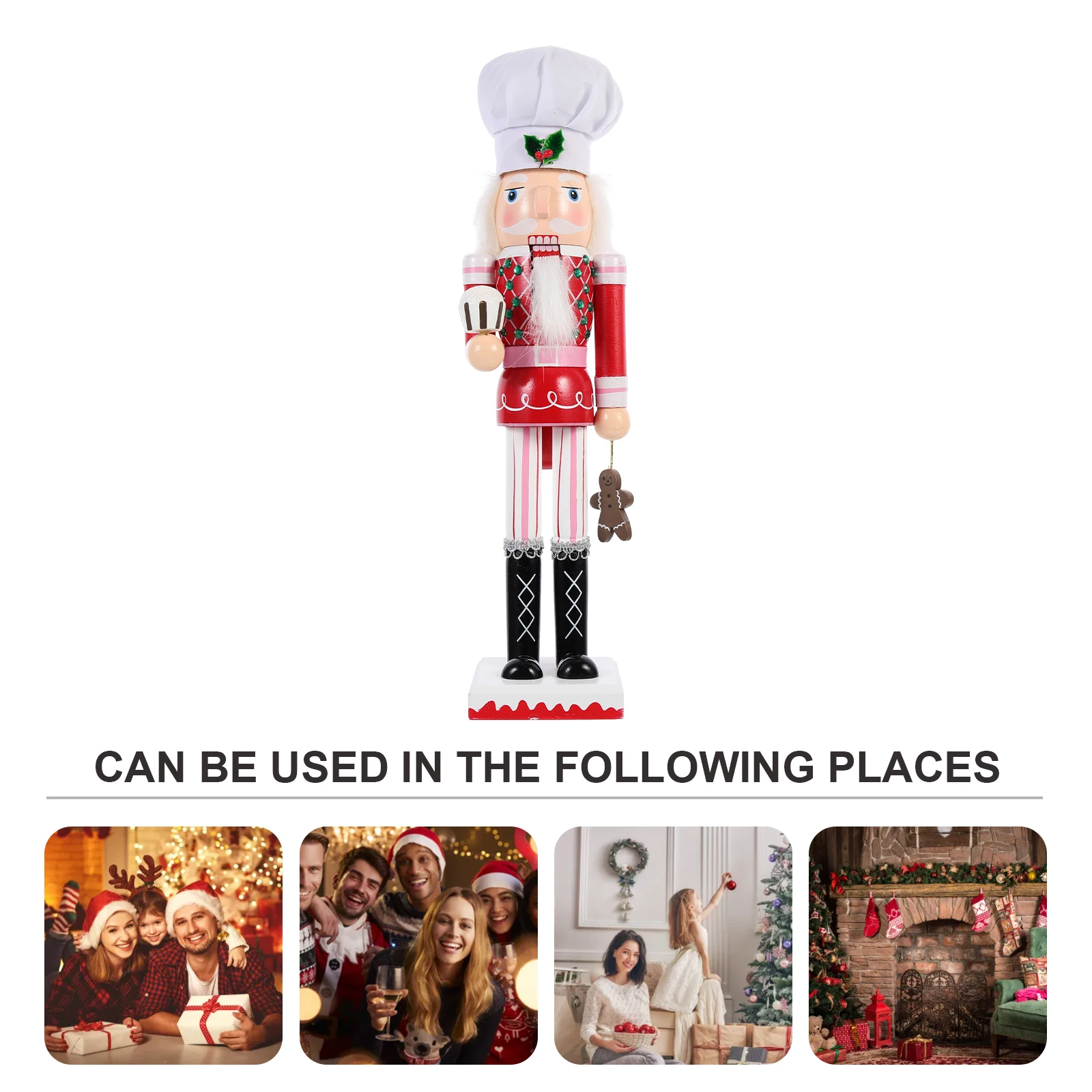 

Wood Nutcrackers Christmas Ornament Decor Wood Nutcrackers Craft Soldier Craft Home Holiday Gifts Miniature Models Festive